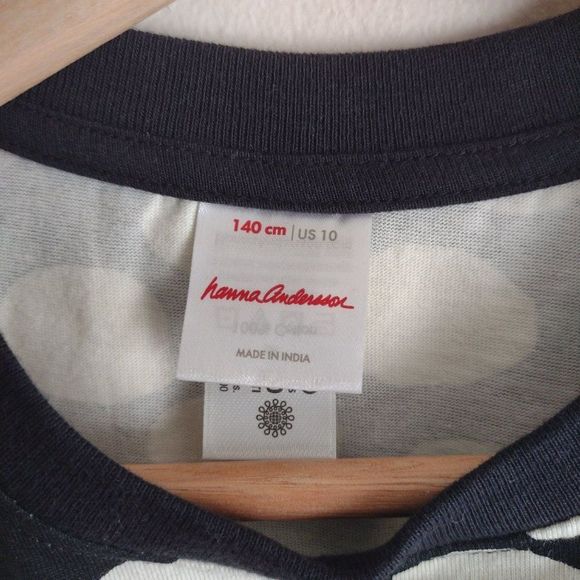 Hanna Andersson Kids Polka Dot Peplum Top 10 140 cm - Picture 2 of 7